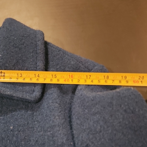 Lands' End Women's Elegant Navy Pea Coat - Picture 13 of 14